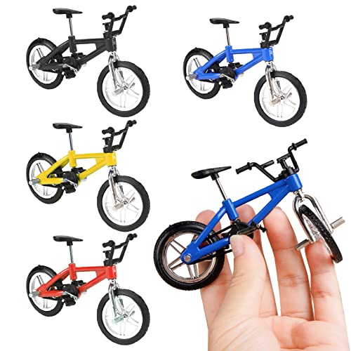 Mini Dedo Bicicleta Metal Juego，4 Piezas Modelo de Bike Ornamento de Finger para Niños y Adultos como un Regalo de Nuevo Año Cumpleaños y Navidad