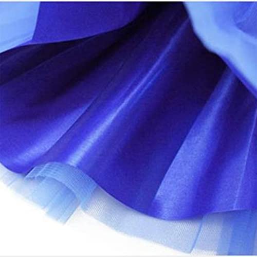 mini kitty Tutu Falda para Mujer Faldas de Tul Elástico 4 Capas Disfraces de Ballet Bail Tutus Niña para Halloween Fiesta Costume Carnaval Bailarina (Azul)