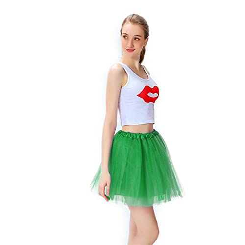 mini kitty Tutu Falda para Mujer Faldas de Tul Elástico 4 Capas Disfraces de Ballet Bail Tutus Niña para Halloween Fiesta Costume Carnaval Bailarina (Púrpura)