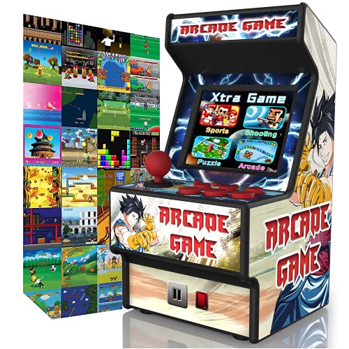 Mini máquina de Juegos Arcade de 2.8 ”RHAC06 156 Juegos portátiles clásicos El Mejor Juguete electrónico para niños y Adultos con Pantalla Colorida y batería Recargable