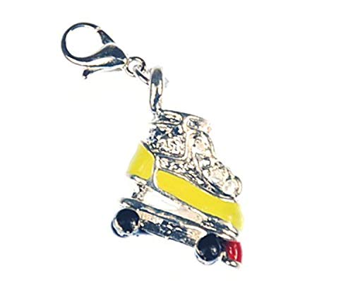 Miniblings Roller Skate Charm Pulsera Patines Roller Disco Amarillo