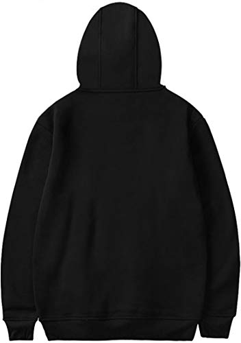 MINIDORA Bad Bunny Hoodie para Hombre Sudadera con Capucha Jersey para Fans(1Negro 34386,S)