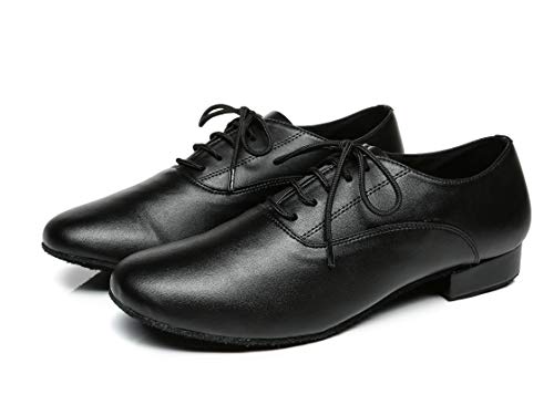 MINITOO Zapatos de Danza para Hombre con tacón estándar de Cuero para Baile TH250501 Nergo EU 43