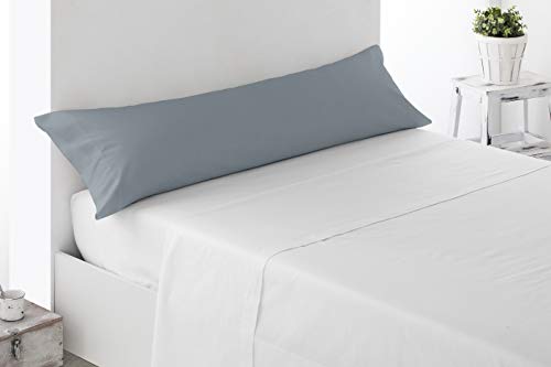 Miracle Home Funda Almohada, Suave y Cómoda, Algodón 50% Poliéster, Gris, Cama 150