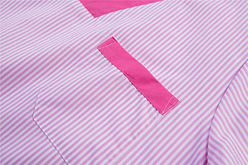 MISEMIYA - Pack*2-Camisa Camisetas Mujer Medica Mangas Cortas Uniforme Laboral Sanitarios Hospital Limpieza Ref.T820 - M, Celeste