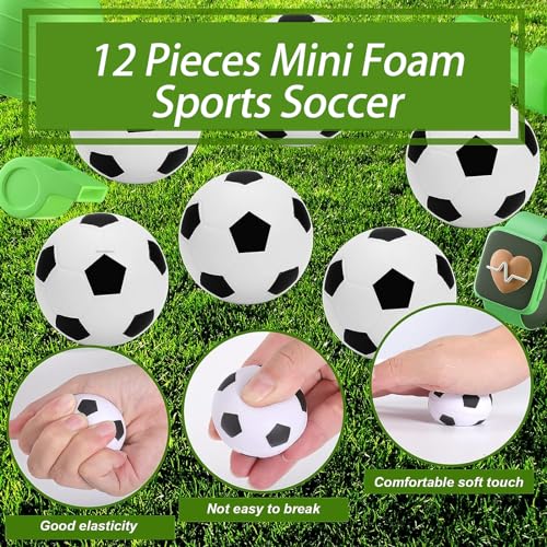 MisFun 12 Piezas Pelotas Antiestres Stress Ball, 4CM Mini Pelotas Deportivas, Bolas Antiestres Pelota Blanda Juguete Antiestrés para Adultos para Aliviar la Ansiedad para Liberar el Estrés