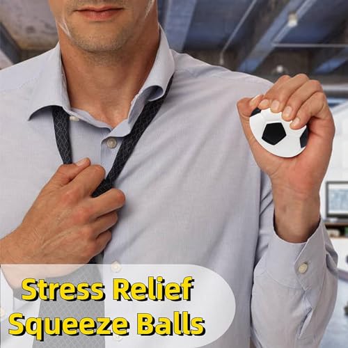 MisFun 12 Piezas Pelotas Antiestres Stress Ball, 4CM Mini Pelotas Deportivas, Bolas Antiestres Pelota Blanda Juguete Antiestrés para Adultos para Aliviar la Ansiedad para Liberar el Estrés