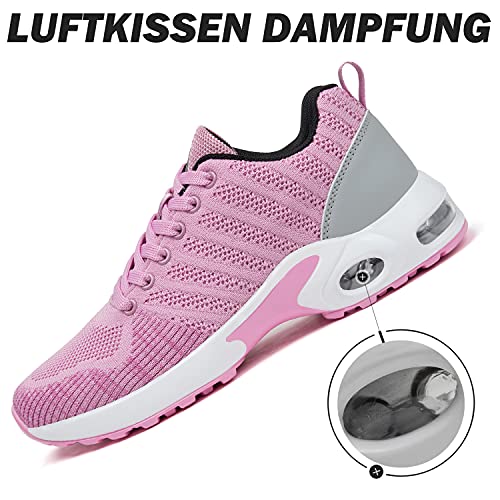 Mishansha Air Zapatillas de Deportes Mujer Ligeros Zapatos de Correr Femenino Antideslizante Calzado Gimnasio Sneakers Fitness Baker-Miller Rosa Gr.38