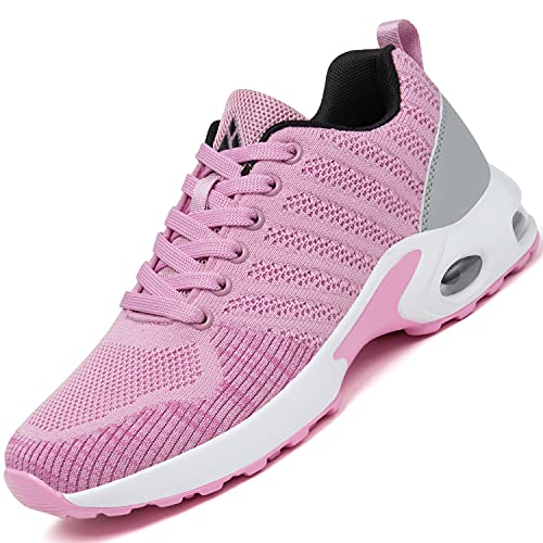 Mishansha Air Zapatillas de Deportes Mujer Ligeros Zapatos de Correr Femenino Antideslizante Calzado Gimnasio Sneakers Fitness Baker-Miller Rosa Gr.38