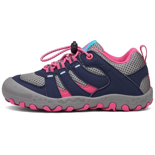 Mishansha Zapatos Senderismo Niño Zapatillas Deportivas Niña Bambas Montaña Calzado Tenis Running Trekking Rojo 31