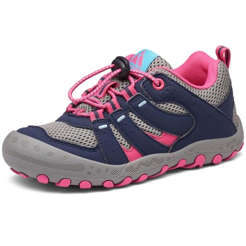 Mishansha Zapatos Senderismo Niño Zapatillas Deportivas Niña Bambas Montaña Calzado Tenis Running Trekking Rojo 31