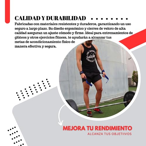 MISSOULO FITNESS Straps Gym. Correas de Levantamiento de Pesas de Neopreno para Gimnasio, Powerlifting y Crossfit. Agarres Ideales para Levantamiento de Mancuernas, Barras y Entrenamientos de Fuerza.