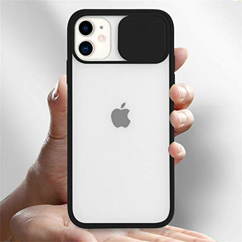 Mixroom - Funda para Apple iPhone 14 Protección Cámara con ventana corredera de silicona TPU Semi Transparente Verde Agua