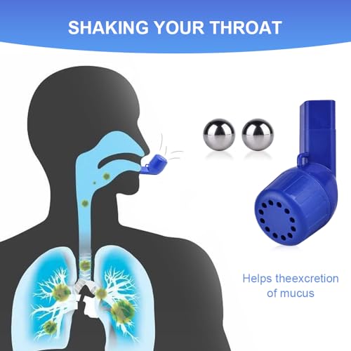 mizikuu Ejercitador Pulmonar, 2 piezas Dispositivo de Ejercicio de Respiración Removedor de moco de Pulmón Natural eliminación de mucosidad Para Mejora Capacidad Pulmonar,Fortalece Respiratorios