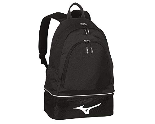 Mizuno Back Pack Mochila, Compuesto, Black/White (Multicolor), Talla Única