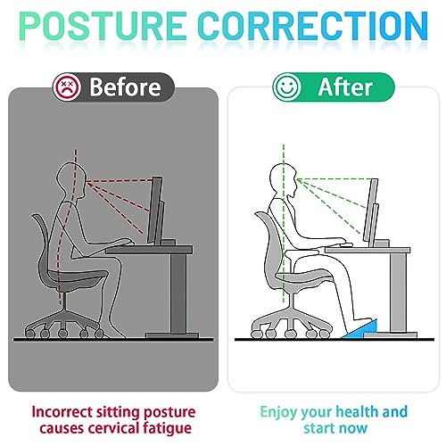 Mkitnvy Taburete de pie ajustable para escritorio, Reposapiés Ergonómico para Escritorio con Función de Masaje, Niveles de Alturaantideslizante para pies, ideal para oficina y hogar