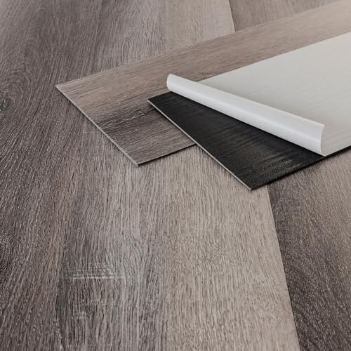 ML-Design Suelo Vinílico Adhesivo de PVC 2,3m² Color Pino Gris Grosor 2mm Planchas de Vinilo Autoadhesivas 91,5x15,3cm 16x Láminas Aspecto Madera Antideslizante Impermeable Fácil Instalación