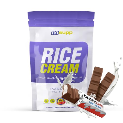 MM Supplements - Crema de Arroz - en Polvo - Bote de 2 kg - Fuente de Carbohidratos - Saciante del Apetito - Ideal para Mezclar con Proteína - Sabor Chocolate con Leche