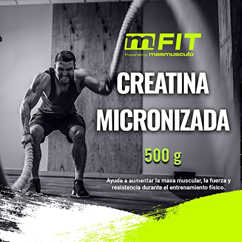 MM Supplements Fit Line - Creatina Micronizada - En Polvo - 500 g - Bolsa para 5 Meses - Recuperador Muscular - Aumenta Masa Muscular - Creatine Micronized