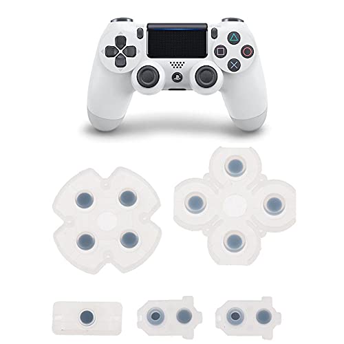 MMOBIEL Juego de almohadillas conductoras de goma y silicona para el mando PlayStation 4 Dualshock 4 JDS030 / 040 Destornillador (+) incl.