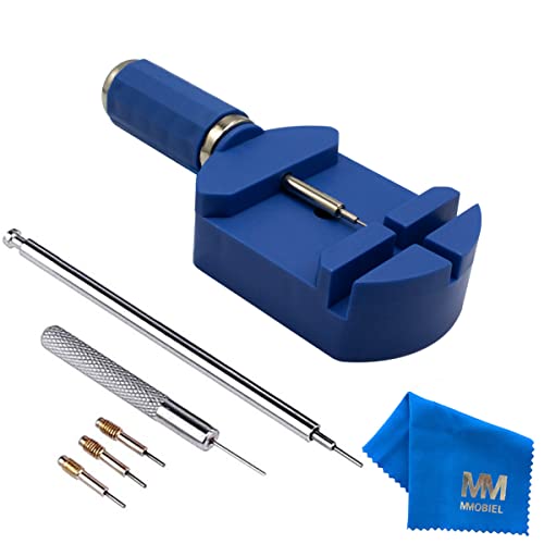 MMOBIEL Kit de Herramientas Ajustables para Remover Perno de Correa de Reloj con Empujadores y Punzón de Acero