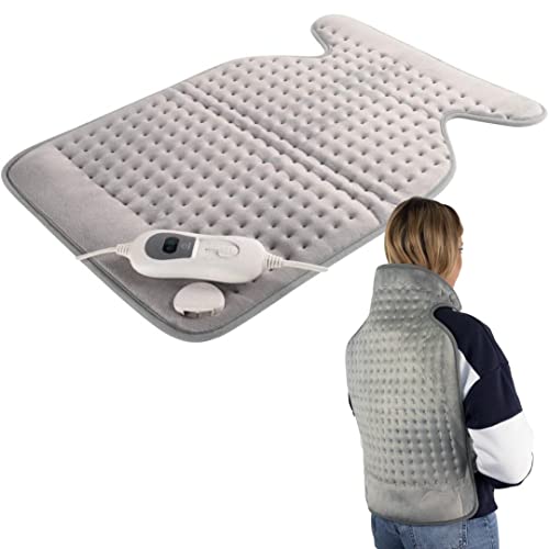 Mobiclinic, Almohadilla eléctrica, Dorsal y Cervical, 62x43, Muy bajo consumo, 100W, Almohadilla térmica, 3 Niveles de calor, Apagado automático, Lavable, Para espalda, Esterilla eléctrica