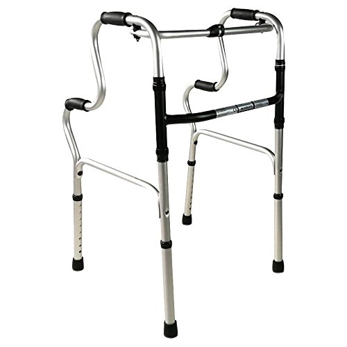 Mobiclinic, Andador para ancianos, Pórtico, Aluminio, Marca Española, Plegable, Conteras antideslizantes, Ligero, Altura regulable, Sin ruedas, 4 apoyos, Personas mayores, Andador para adultos