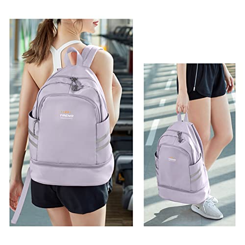 Mochila de Gimnasio para Mujer con Compartimento para Zapatos, Mochila Grande de Viaje para portátil, Impermeable, Informal, Mochila Escolar, Mochila Deportiva, Bolsa de Gimnasio para natación, Yoga