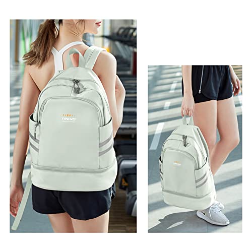 Mochila de Gimnasio para Mujer con Compartimento para Zapatos, Mochila Grande de Viaje para portátil, Impermeable, Informal, Mochila Escolar, Mochila Deportiva, Bolsa de Gimnasio para natación, Yoga