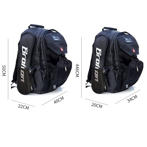 Mochila de Oxford 1680D para Almacenamiento de Patines, Bolsa Guardadora de Material Deportivo,Patinaje Patines Roller Skate Mochila Deportiva de Skate Línea Accesorios-Black||40 * 22 * 50CM