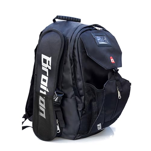 Mochila de Oxford 1680D para Almacenamiento de Patines, Bolsa Guardadora de Material Deportivo,Patinaje Patines Roller Skate Mochila Deportiva de Skate Línea Accesorios-Black||40 * 22 * 50CM