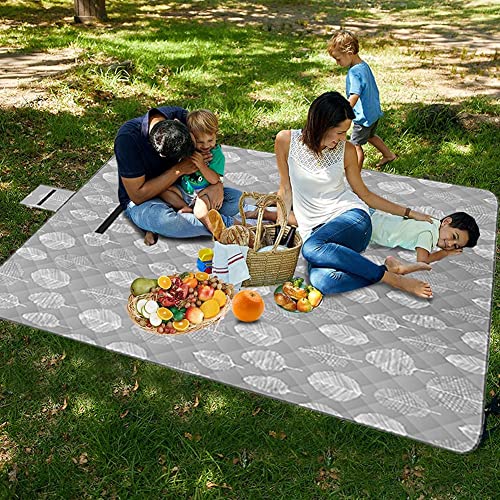 Mocoli Manta Picnic Impermeable 200x200 Manta Playa XXL Manta Playa sin Arena Manta Camping Manta Exterior Prueba Arena Manta Familiar Manta Picnic con asa Transporte Lavable para Camping Viajes