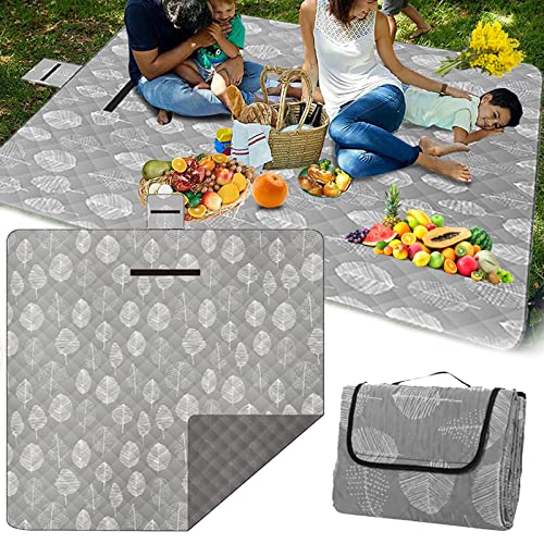 Mocoli Manta Picnic Impermeable 200x200 Manta Playa XXL Manta Playa sin Arena Manta Camping Manta Exterior Prueba Arena Manta Familiar Manta Picnic con asa Transporte Lavable para Camping Viajes