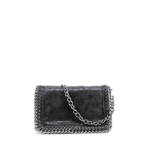 MODELISA - Bolso Bandolera Cadena Para Mujer (Negro)