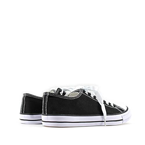 MODELISA - Zapatilla Casual Lona con Cordon para Hombre (Negro, Numeric_44)