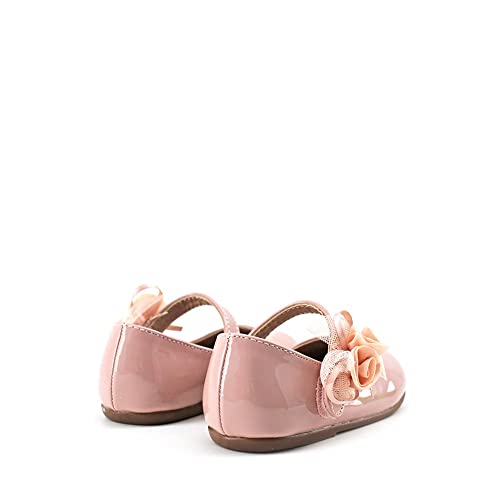 MODELISA - Zapatos Merceditas Detalle Flor para Niña (Rosa, Numeric_24)