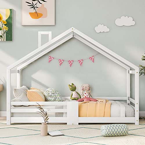 Moimhear Cama Infantil de 90 x 200 cm – versátil Cama Infantil de Madera para niños y niñas