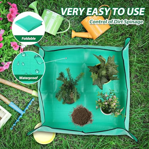 Molain Tapete De Jardinería para Plantas De Interior Tapete De Trasplante De Plantas Plegable Impermeable Tapete De Jardinería para Macetas Tapete para Macetas De Suculentas Tapete De Jardinería