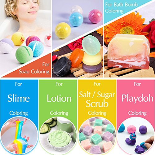 Molde de Bombas de Baño con Colorante Jabón, Bolsas Termocontraíbles - Bath Bomb Mold para la Fabricación de Bombas de Baño - Colorante de Bombas de Baño Líquido para Jabones de Bricolaje, Artesanías