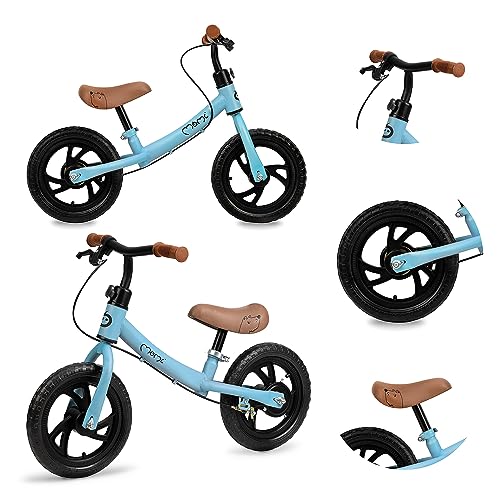 Momi BREKI Bicicleta sin Pedales para niñas y niños a Partir de 3 años (Peso Corporal máx. 25 kg), Cuadro de Metal Ligero y Estable de 3 kg, sillín de Altura Ajustable con Ruedas de EVA