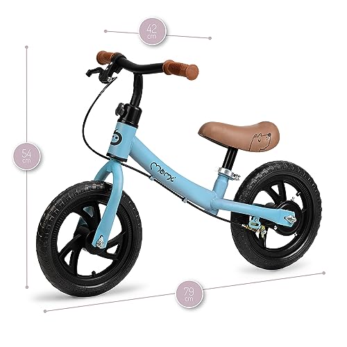 Momi BREKI Bicicleta sin Pedales para niñas y niños a Partir de 3 años (Peso Corporal máx. 25 kg), Cuadro de Metal Ligero y Estable de 3 kg, sillín de Altura Ajustable con Ruedas de EVA