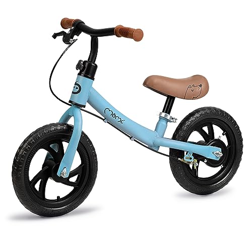 Momi BREKI Bicicleta sin Pedales para niñas y niños a Partir de 3 años (Peso Corporal máx. 25 kg), Cuadro de Metal Ligero y Estable de 3 kg, sillín de Altura Ajustable con Ruedas de EVA