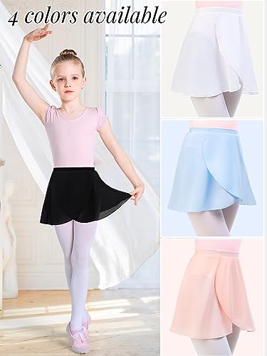 Monbessi Falda Ballet Niña Mujer - (Altura: 120-175 cm) Falda de Abrigola de Ballet Danza, Gasa para Ballet, Cintura Elástica (M, Negro)