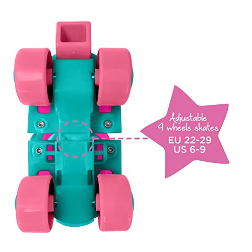 Mondo Motors- Mondo Toys Ruedas Ajustables Niños, Talla del 22 al 29-28511 Unicorn Bolsa Patines+protección Unicornios T/22-29, Color Rosa (28511)