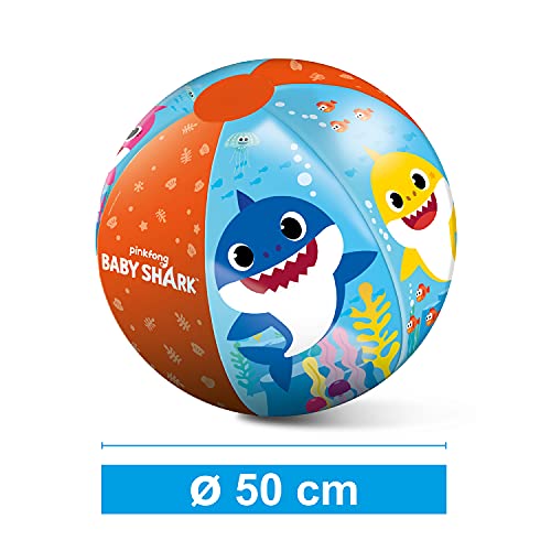 Mondo Toys - BABY SHARK Beach Ball - Balón de playa y agua – Pelota Hinchable ø 50 cm - Ideal para niño/niña - 16890