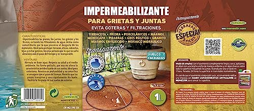 Monestir Impermeabilizante para Grietas y Juntas, Terrazas y Áticos, Suelo y Pared 1L