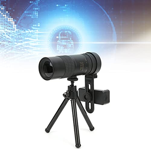 Monoculares 10‑300x40, Telescopio Monocular de Alta Definición, Telescopio de Camping con Soporte para Smartphone con Trípode, Lente de Objetivo de Apertura de 30 Mm, para Pesca Al Aire Libre