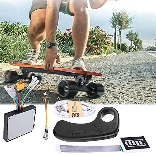 Monopatín eléctrico ESC Kit 430W 36V Doble accionamiento eléctrico Longboard Control sustituto Placa base Motor sin escobillas con indicador LED remoto 4 modos de velocidad diferentes for monopatín de