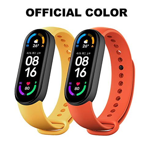 Monuary 20 Piezas Correas Compatible con Xiaomi Mi Band 7 / Mi Band 6 / Mi Band 5 y Amazfit Band 5, Pulseras de Repuesto, TPU, Cómodo de llevar, Longitud Ajustable