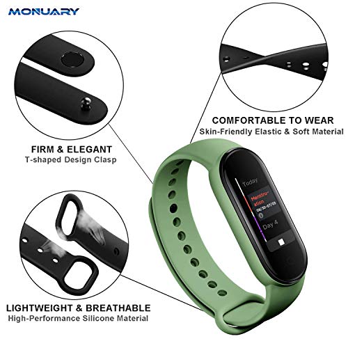 Monuary 20 Piezas Correas Compatible con Xiaomi Mi Band 7 / Mi Band 6 / Mi Band 5 y Amazfit Band 5, Pulseras de Repuesto, TPU, Cómodo de llevar, Longitud Ajustable